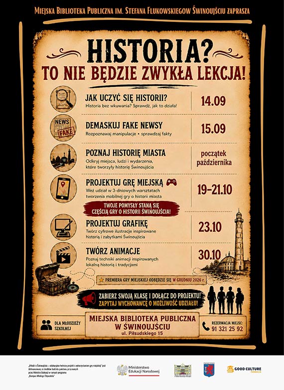 Młodzi o Świnoujściu – biblioteka zaprasza młodzież do projektu o historii miasta